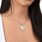 Personalized Birth Flower Necklace - November - Chrysanthemum - Engraved Heart
