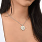 Personalized Birth Flower Necklace - August - Poppy - Engraved Heart