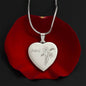 Personalized Birth Flower Necklace - March - Daffodil - Engraved Heart