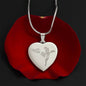 Personalized Birth Flower Necklace - May - Lily Of The Valley - Engraved Heart