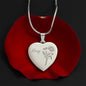 Personalized Birth Flower Necklace - April - Daisy - Engraved Heart