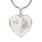 Personalized Birth Flower Necklace - December - Holly - Engraved Heart