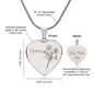 Personalized Birth Flower Necklace - October - Cosmos - Engraved Heart