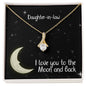 Daughter-In-Law Necklace Jewelry Gift - Love You To The Moon