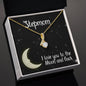 Step Mom Necklace Jewelry Gift - Love You To The Moon