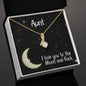 Aunt Necklace Jewelry Gift - Love You To The Moon