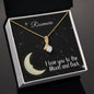 Personalized Necklace Jewelry Gift - Love You To The Moon - Customize the Name