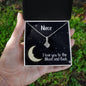Niece Necklace Jewelry Gift - Love You To The Moon