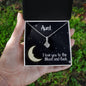 Aunt Necklace Jewelry Gift - Love You To The Moon