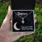 Step Mom Necklace Jewelry Gift - Love You To The Moon