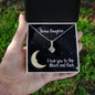 Bonus Daughter Necklace Jewelry Gift - Love You To The Moon