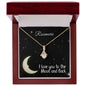 Personalized Necklace Jewelry Gift - Love You To The Moon - Customize the Name