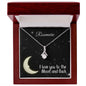 Personalized Necklace Jewelry Gift - Love You To The Moon - Customize the Name