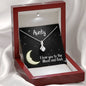 Aunty Necklace Jewelry Gift - Love You To The Moon