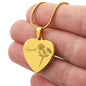 Personalized Birth Flower Necklace - November - Chrysanthemum - Engraved Heart