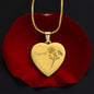 Personalized Birth Flower Necklace - November - Chrysanthemum - Engraved Heart