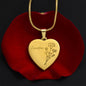 Personalized Birth Flower Necklace - January - Carnation - Engraved Heart