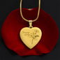 Personalized Birth Flower Necklace - September - Morning Glory - Engraved Heart