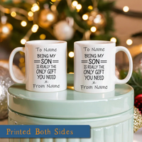 Load image into Gallery viewer, White Ceramic Mug for both side Instruction 2 BLANK
