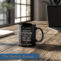 Load image into Gallery viewer, Black Mug  ORCA Coatings  11oz Lifestyle 4 Perfect Gift BLANK
