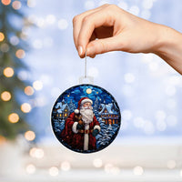 Load image into Gallery viewer, Stained Glass Style Santa Claus Holiday Ornament - Father Christmas on Acrylic - Style 3

