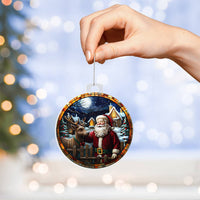 Load image into Gallery viewer, Stained Glass Style Santa Claus Holiday Ornament - Father Christmas on Acrylic - Style2
