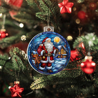 Load image into Gallery viewer, Stained Glass Style Santa Claus Holiday Ornament - Father Christmas on Acrylic - Style 5
