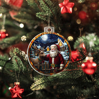 Load image into Gallery viewer, Stained Glass Style Santa Claus Holiday Ornament - Father Christmas on Acrylic - Style2
