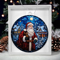 Load image into Gallery viewer, Stained Glass Style Santa Claus Holiday Ornament - Father Christmas on Acrylic - Style 3
