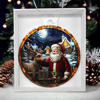 Load image into Gallery viewer, Stained Glass Style Santa Claus Holiday Ornament - Father Christmas on Acrylic - Style2
