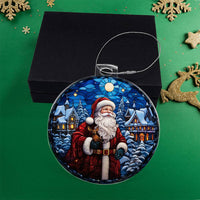 Load image into Gallery viewer, Stained Glass Style Santa Claus Holiday Ornament - Father Christmas on Acrylic - Style 3
