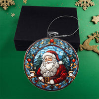 Load image into Gallery viewer, Stained Glass Style Santa Claus Holiday Ornament - Father Christmas on Acrylic - Style 1
