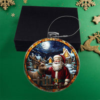 Load image into Gallery viewer, Stained Glass Style Santa Claus Holiday Ornament - Father Christmas on Acrylic - Style2
