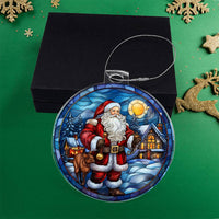 Load image into Gallery viewer, Stained Glass Style Santa Claus Holiday Ornament - Father Christmas on Acrylic - Style 5
