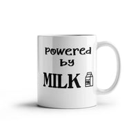 Load image into Gallery viewer, Milk Lover Mug - Funny Mug - Powered By Carton - White 11oz Mug
