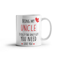 Load image into Gallery viewer, Uncle Mug - Only Gift Red Heart - Funny White 11 oz Mug
