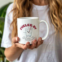 Load image into Gallery viewer, Milk Lover Mug - Funny Mug - Fuelled By - White 11oz Mug
