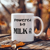 Load image into Gallery viewer, Milk Lover Mug - Funny Mug - Powered By Carton - White 11oz Mug
