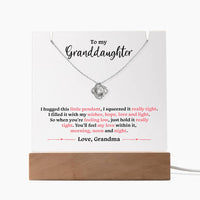 Load image into Gallery viewer, Unique Keepsake Granddaughter Necklace with Message Plaque
