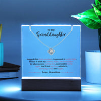 Load image into Gallery viewer, Unique Keepsake Granddaughter Necklace with Message Plaque
