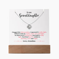 Load image into Gallery viewer, Unique Keepsake Granddaughter Necklace with Message Plaque
