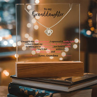 Load image into Gallery viewer, Unique Keepsake Granddaughter Necklace with Message Plaque
