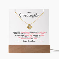 Load image into Gallery viewer, Unique Keepsake Granddaughter Necklace with Message Plaque

