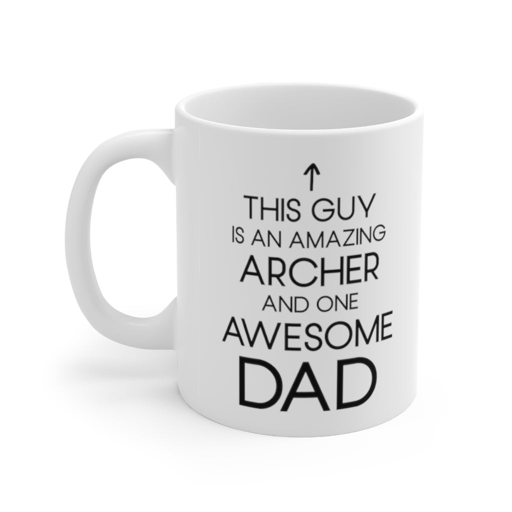 Archer Coffee Mug for Awesome Dads - Fathers Day Gift for Bowmen