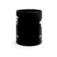 Load image into Gallery viewer, Funny Black Coffee Mug for Knitting Lovers - Wool you just let me knit in peace? - Birthday Present - Christmas Gift
