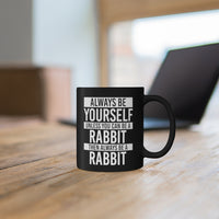 Load image into Gallery viewer, Funny Black Coffee Mug for Rabbit Lovers - Birthday Present - Christmas Gift
