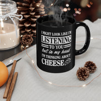 Load image into Gallery viewer, Funny Black Coffee Mug for Cheese Lovers - Birthday Present - Christmas Gift
