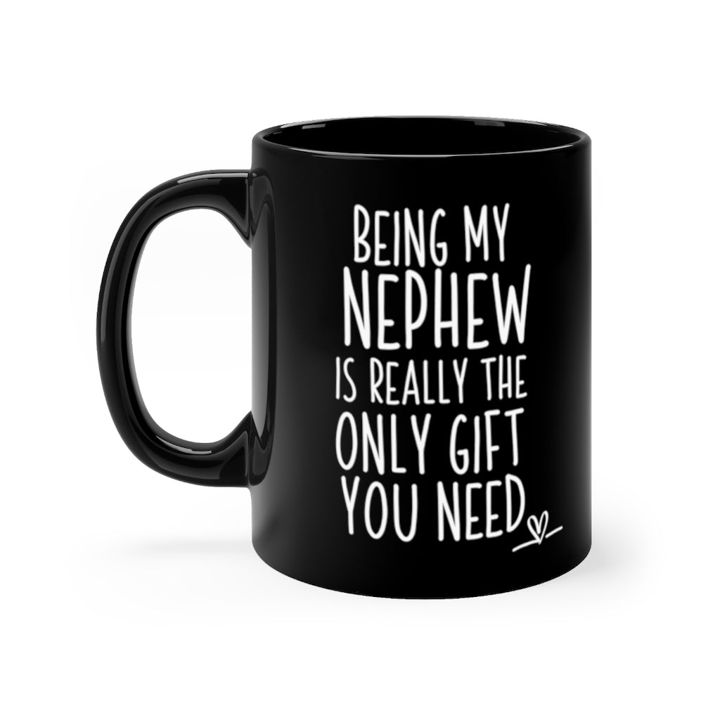 Funny Black Coffee Mug for Your Nephew - Birthday Present - Christmas Gift