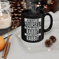Load image into Gallery viewer, Funny Black Coffee Mug for Rabbit Lovers - Birthday Present - Christmas Gift
