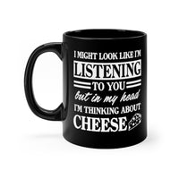 Load image into Gallery viewer, Funny Black Coffee Mug for Cheese Lovers - Birthday Present - Christmas Gift
